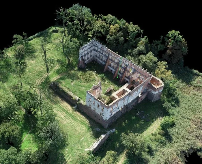 Cyfrowy model 3D ruin historycznego obiektu